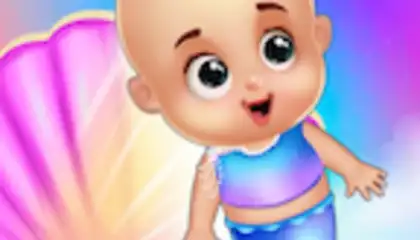Newborn mermaid baby care game